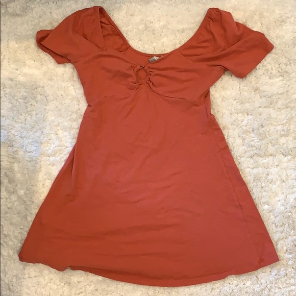 Orange A-line t-shirt dress - Picture 1 of 3